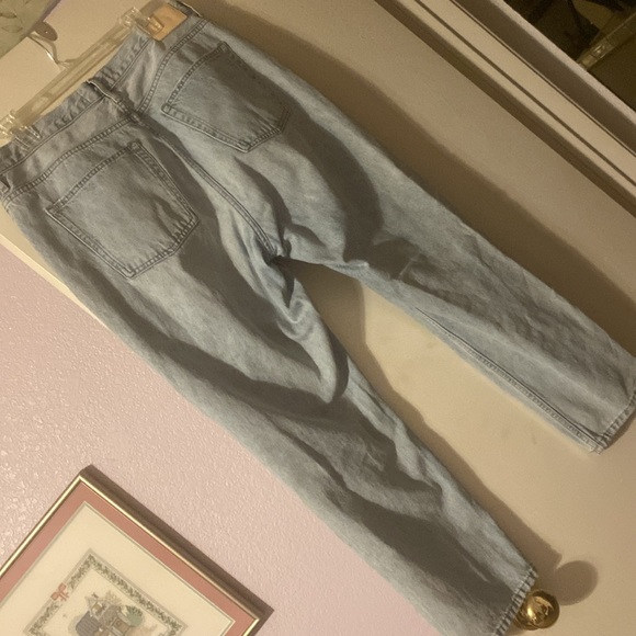 Everlane Cropped Blue Jeans. Good condition. Distressing noted. - Picture 4 of 7